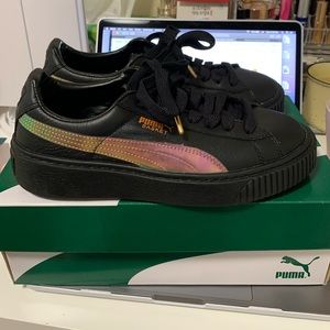 Puma Basket Platform Rainbow JR shoes for sale!